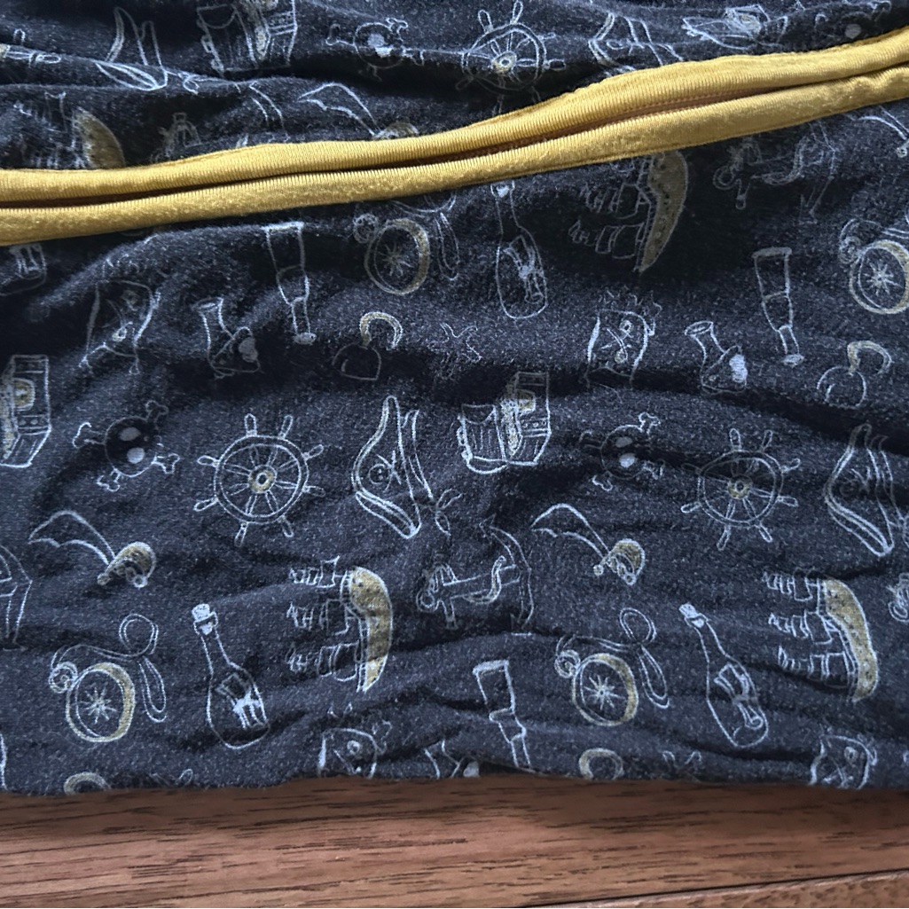 Kids Nautical Pajama Set  Black And Yellow